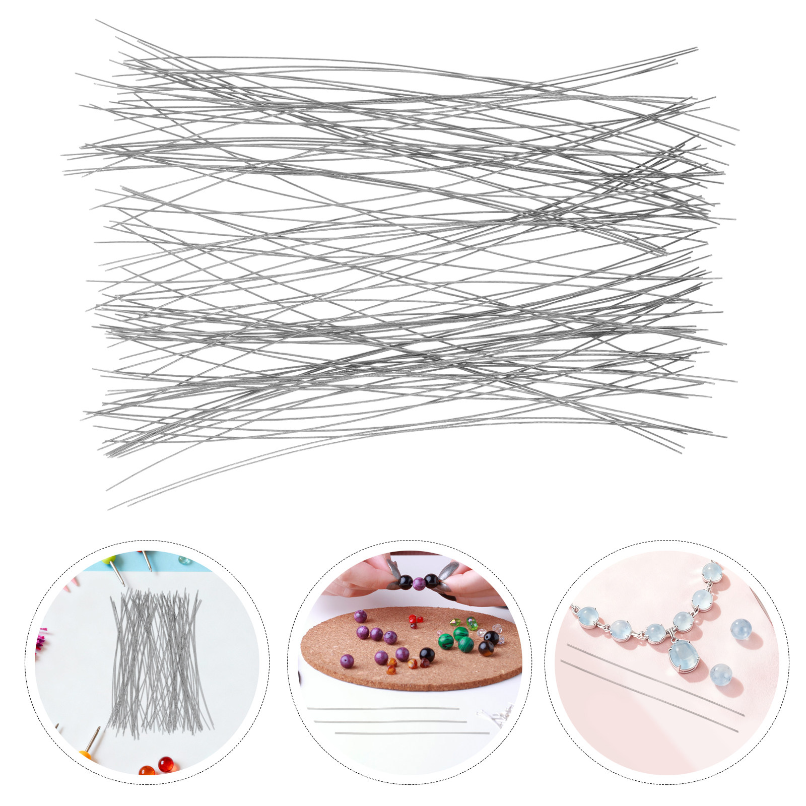 Jewelry Making Thread - 200 Agulhas para Contas, Ferramenta Flexível