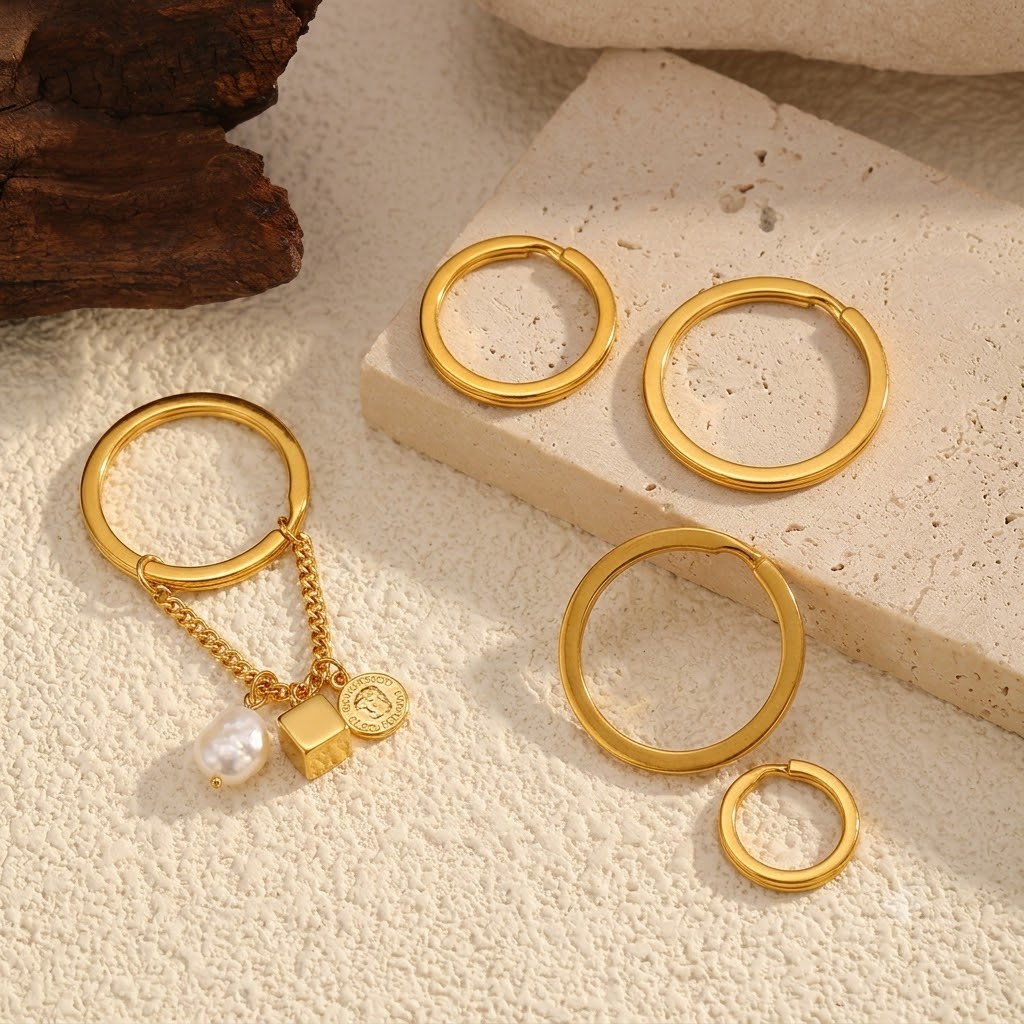 Jewelry Making A Ring - 10 peças de argolas de chaveiro