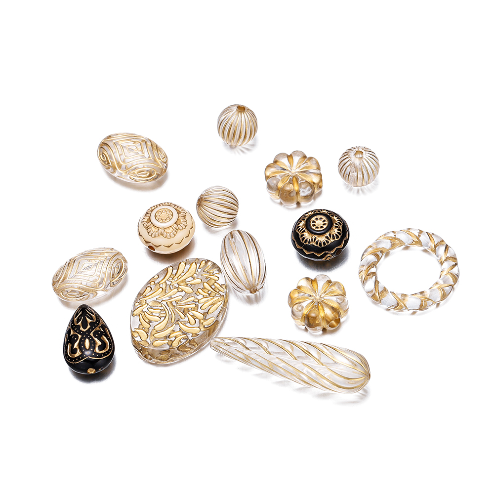 Jewelry Making Drawing - 20Pcs Exquisite Acrílico Cor Ouro Desenho