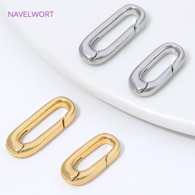 Jewelry Making Hobby - 1/2/4 Peças Fecho Oval Banhado a