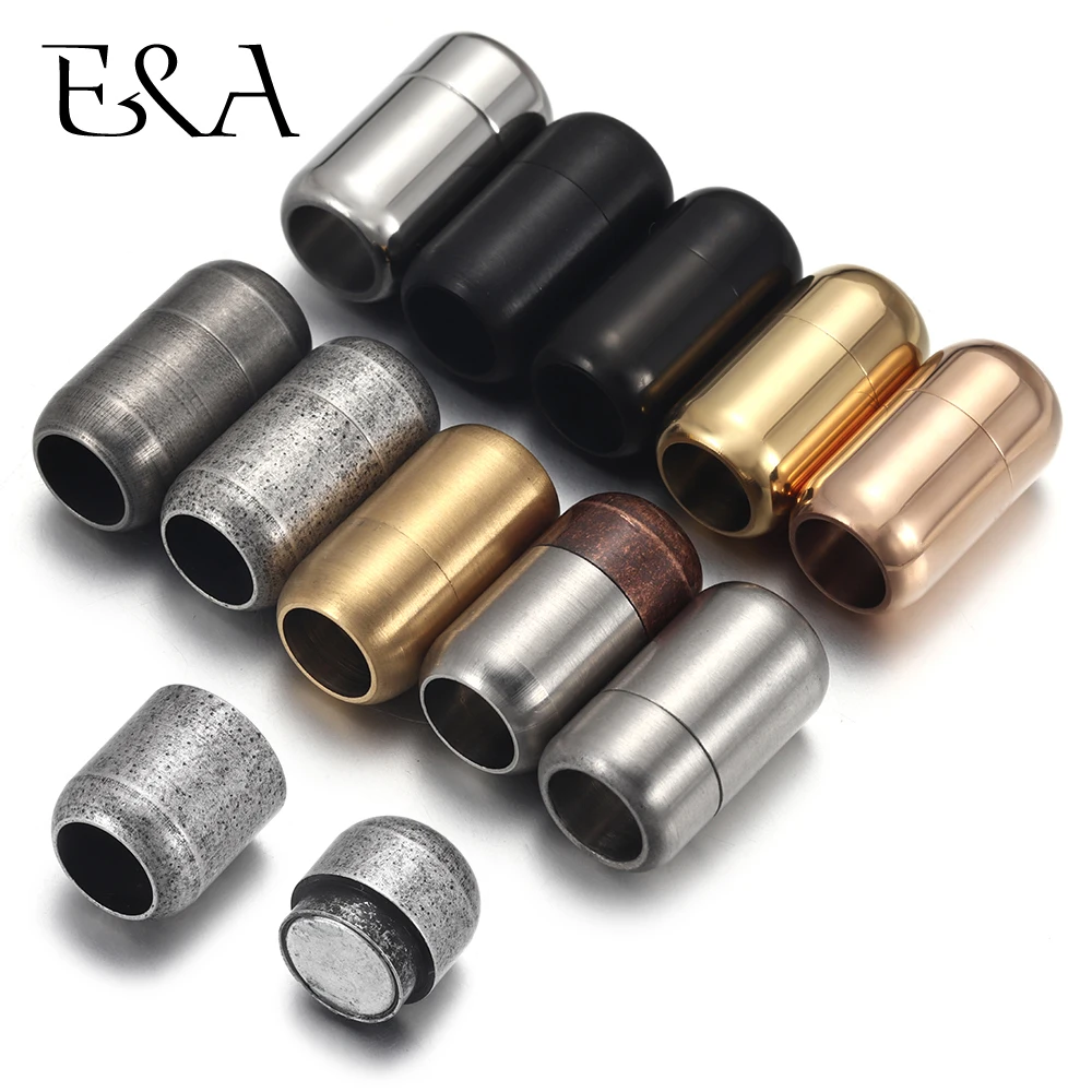 Jewelry Making Name - Aço inoxidável 3mm-8mm fechos magnéticos redondos