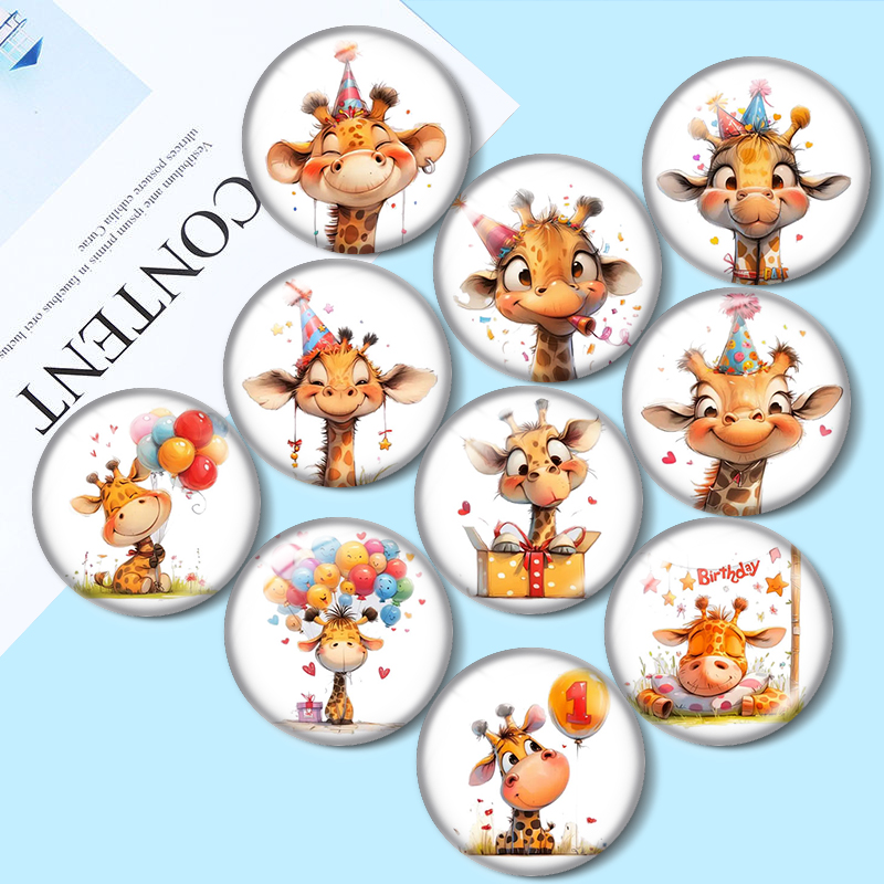 Jewelry Making Drawing - Girafa peculiar clipart desenho colorido 12mm/16mm/18mm/25mm