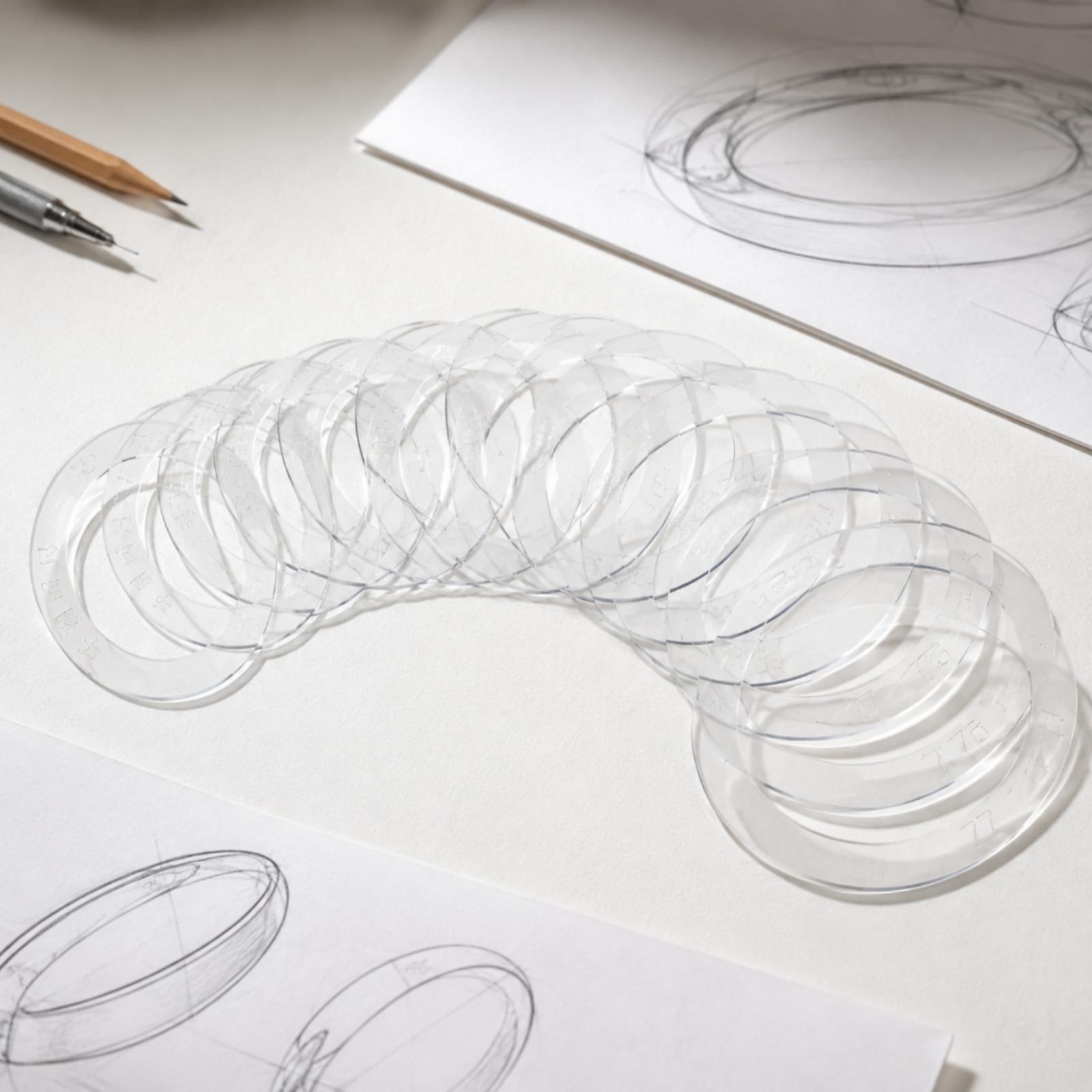 Régua de desenho transparente  - Jewelry Making Drawing avaliação e preço