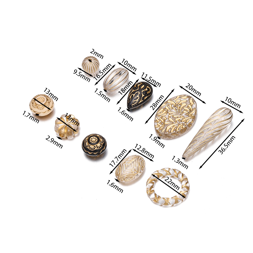 20Pcs Exquisite Acrílico Cor O - Jewelry Making Drawing avaliação e preço