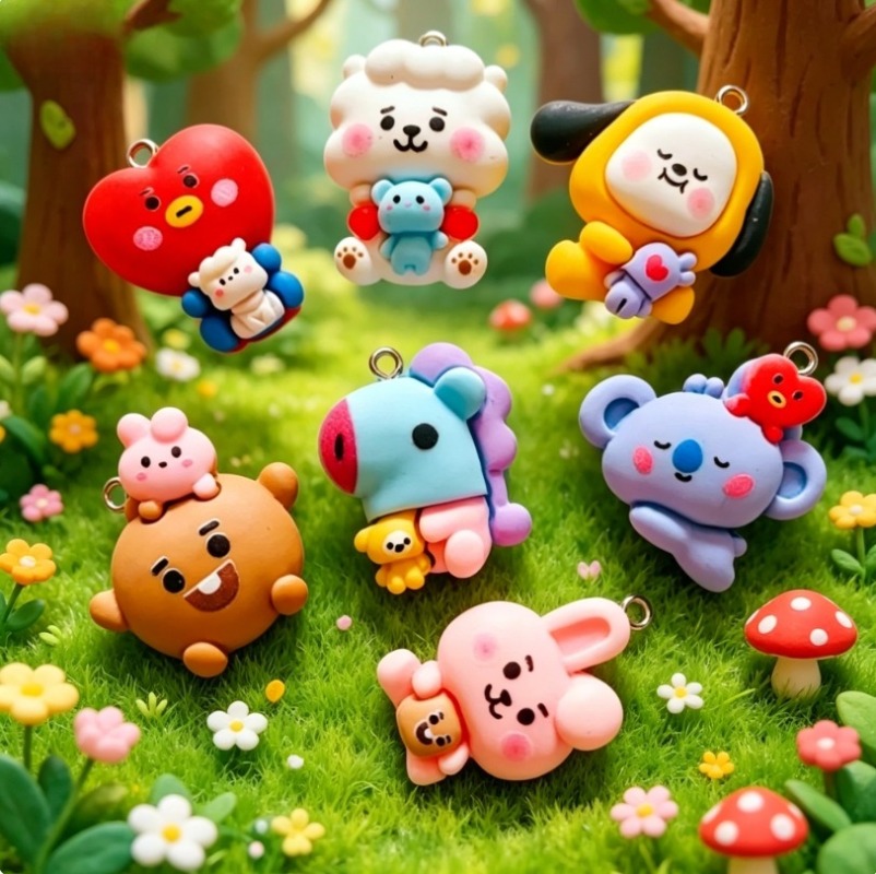 7 peças de pingentes de resina - Jewelry Making Hobby avaliação e preço