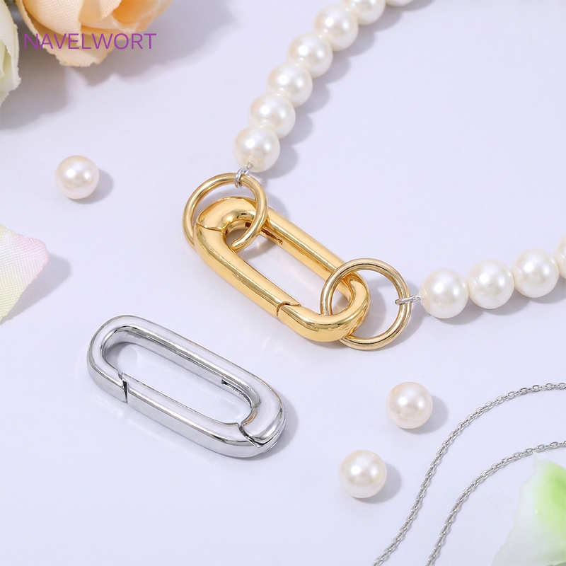 1/2/4 Peças Fecho Oval Banhado - Jewelry Making Hobby avaliação e preço