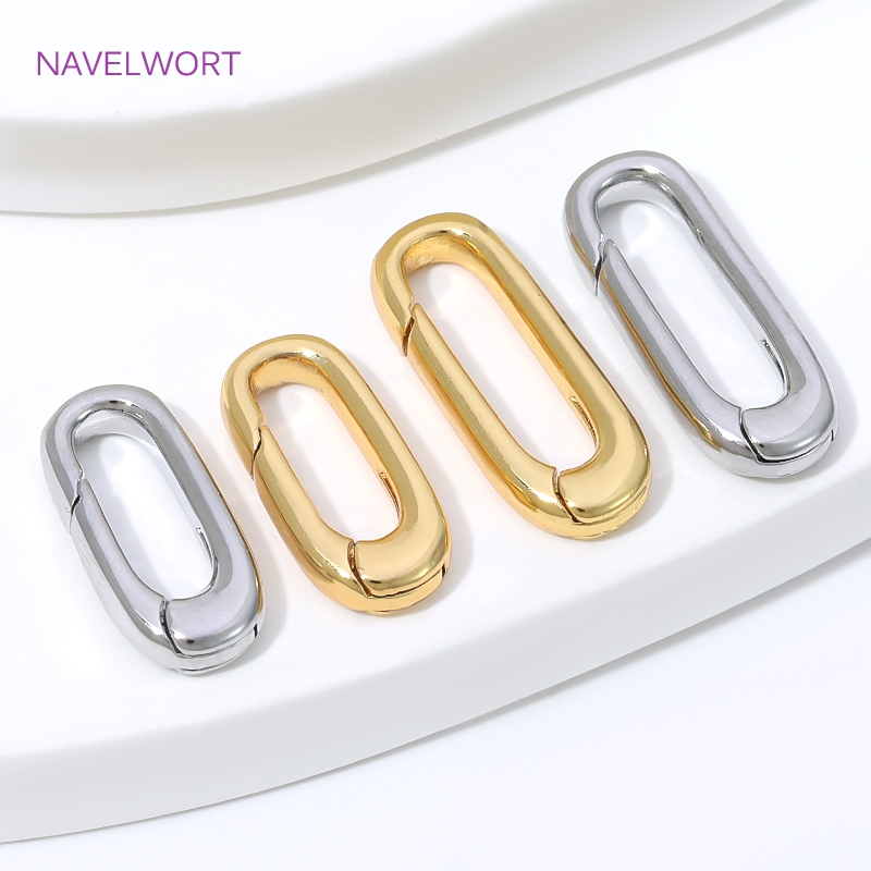 1/2/4 Peças Fecho Oval Banhado - Jewelry Making Hobby avaliação e preço