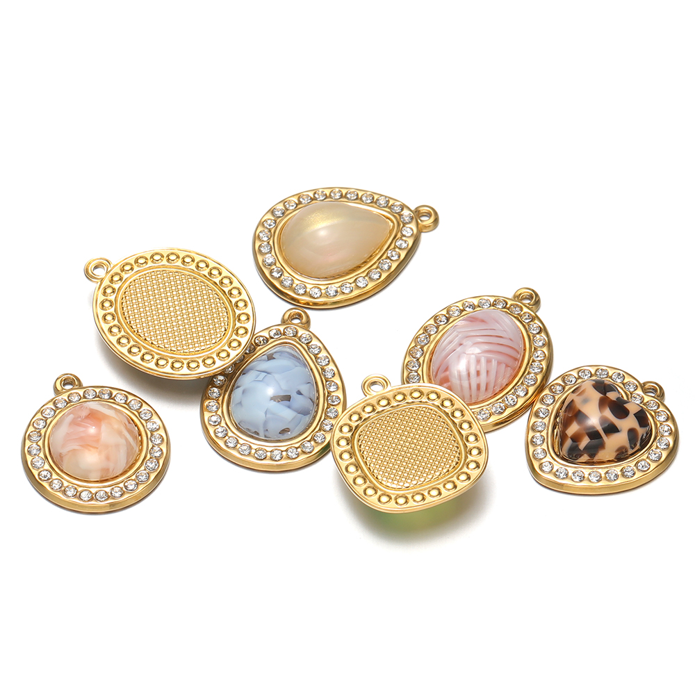 3 peças de pingentes de colar  - Jewelry Making Stones avaliação e preço